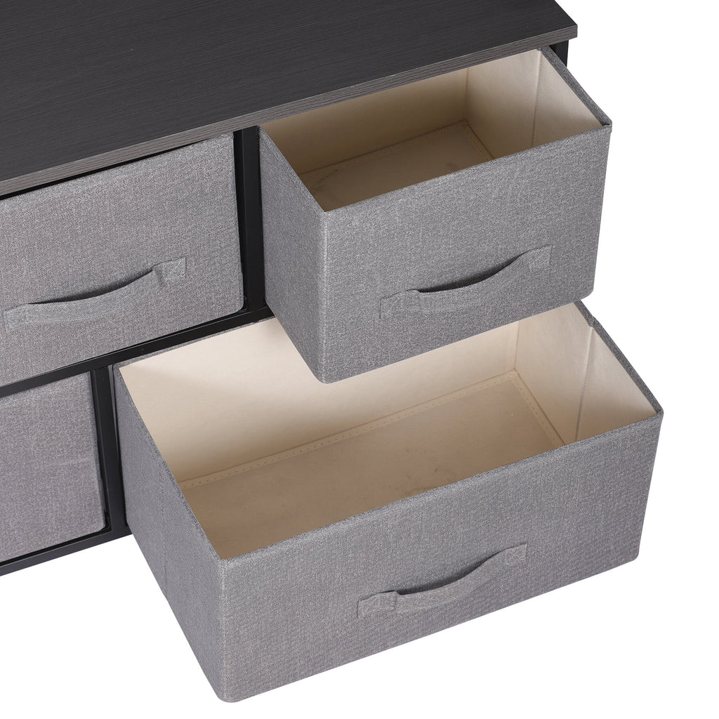 5 Drawers MDF Graphite Gray Dresser H5987