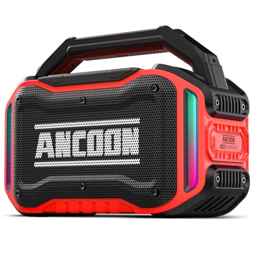 Bluetooth Wireless Speaker with Bass, 20H Playtime, IPX6 Waterproof (Black) Y232613
