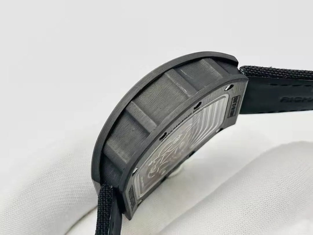 Skeleton Dial Black Bezel Black Canvas Strap L608483