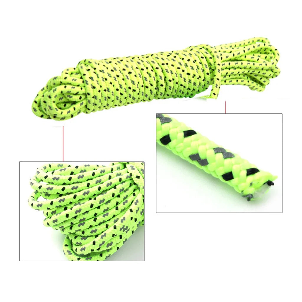 Fluorescent Reflective Guyline Tent Rope Camping Cord M305558
