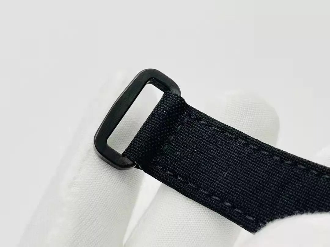 Skeleton Dial Black Bezel Black Canvas Strap L608483