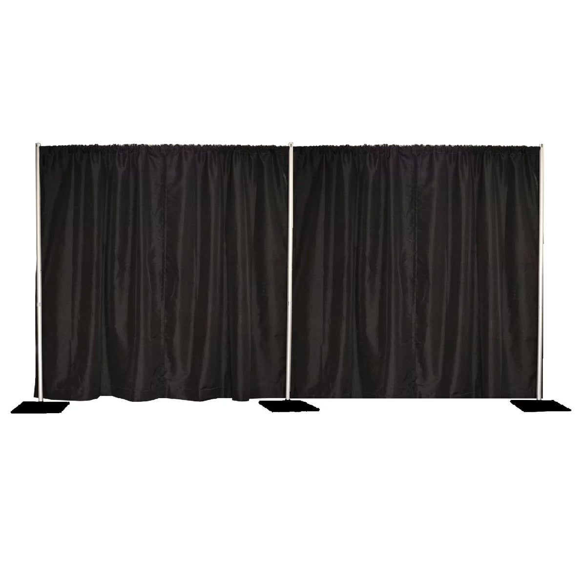 8'x20' Pipe and Drape Backdrop Kit with Black Drape Fabric B29917