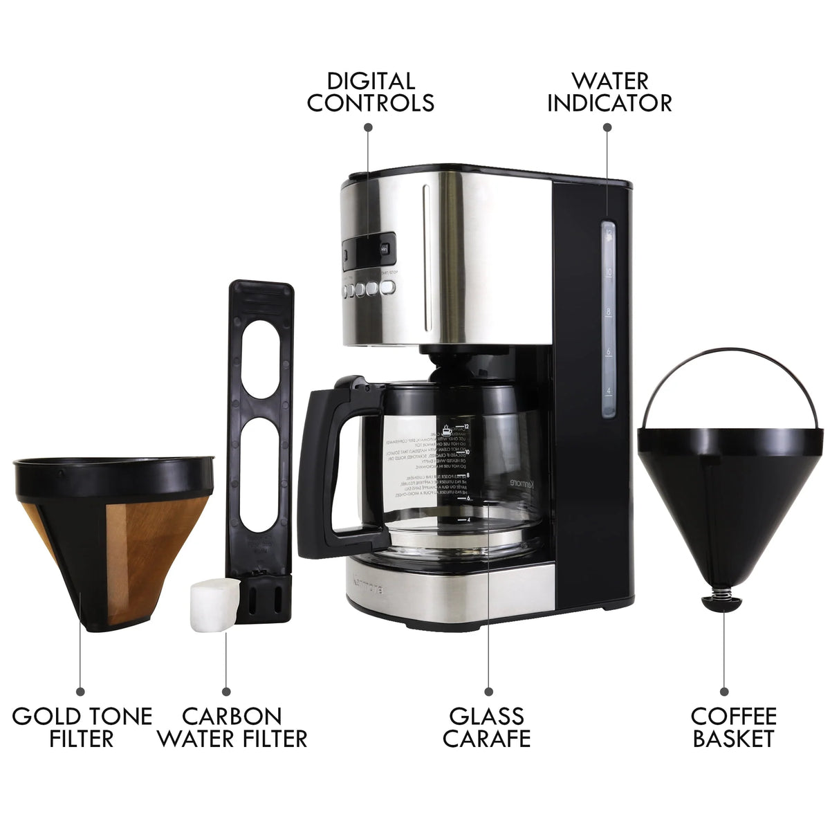 1.8L 12-Cup Programmable Drip Coffee Maker U337