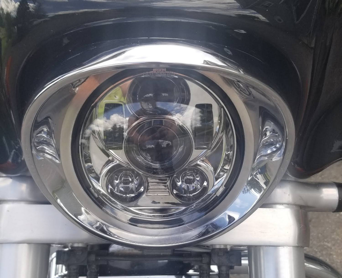 Blue LED Headlight for Honda VTX 1300 and 1800 with Bracket and Hardware H6735