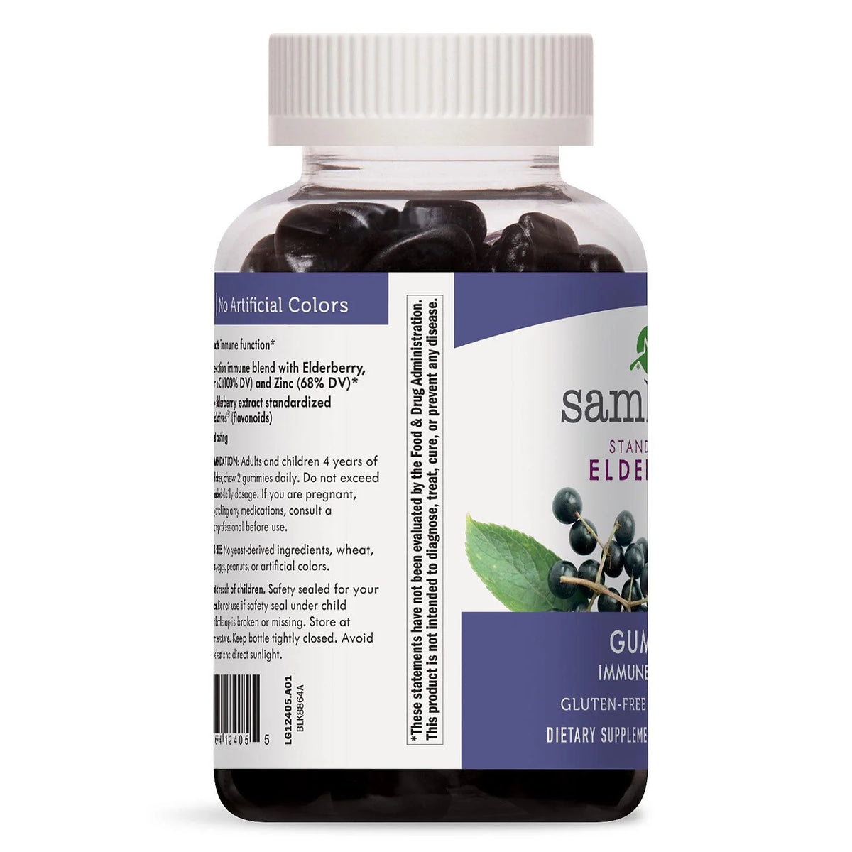 Elderberry Herbal Gummies, Gluten Free (120 Count) T216