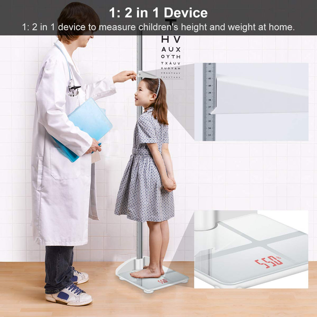 Digital Scale 2-in-1 200cm & 200lb Height Measurement Scale with Height Rod A375684