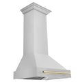 30 Inch Stainless Steel Range Hood with Gold Handle J370846