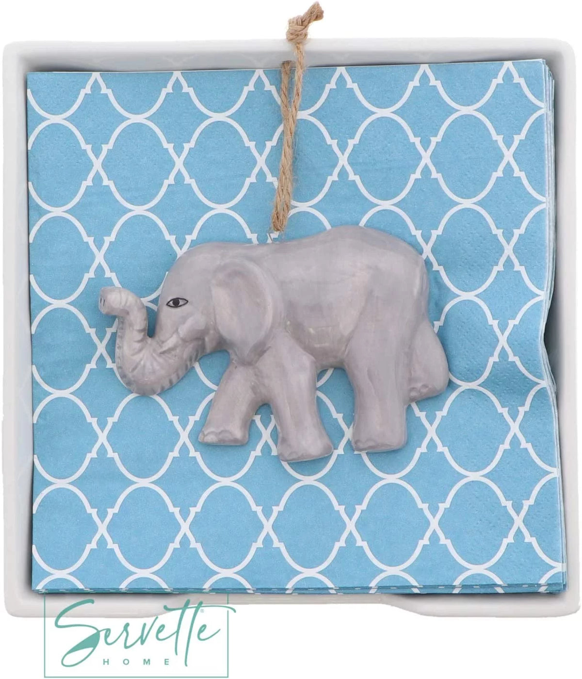 White Ceramic Napkin Holder K651917