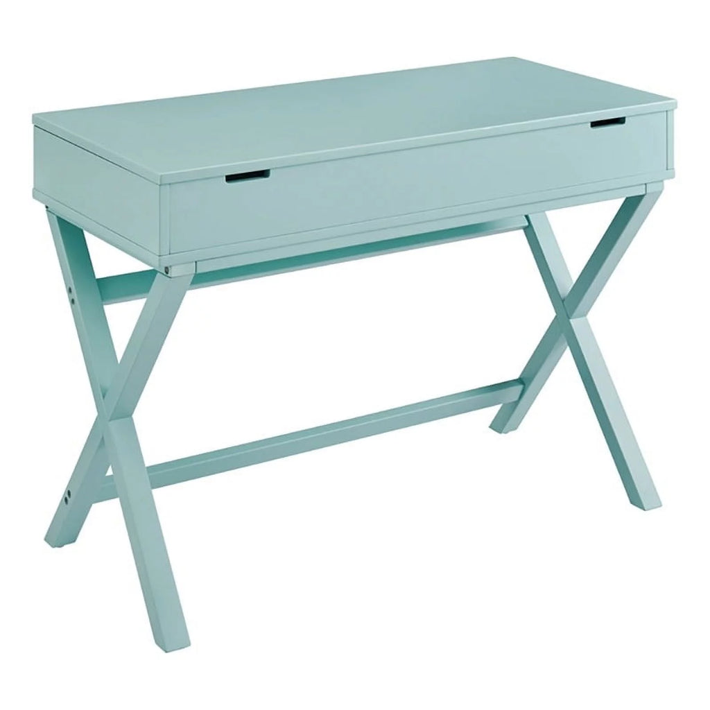 Turquoise Blue Wood Lift Top Desk M78336