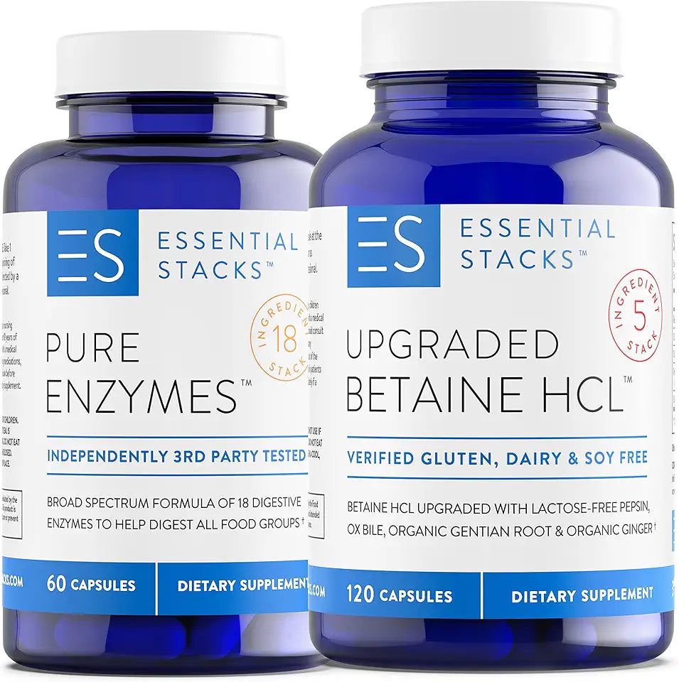 Digestive Enzymes 60 ct & Betaine HCL with Pepsin 120 ct S143