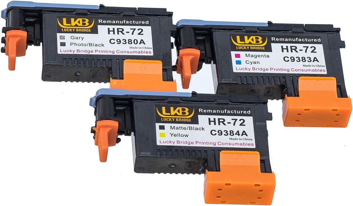 Remanufactured HP72 Printheads Replacement for HP Designjet Printers, 1 Set 3PK, Pack of 2 M771927