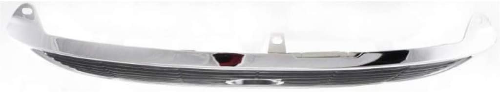 Chrome Shell Plastic Grille Assembly with Painted Silver Gray Insert P9371