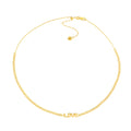 14k Yellow Gold Adjustable Choker 17 Inch Jewelry X328649
