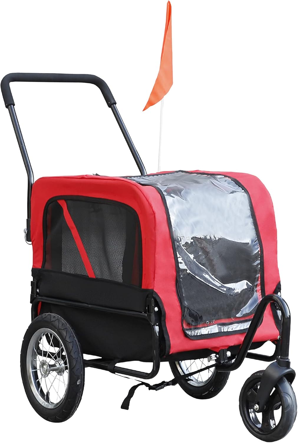 Blue 2-in-1 Dog Bike Trailer Pet Stroller Cart K383
