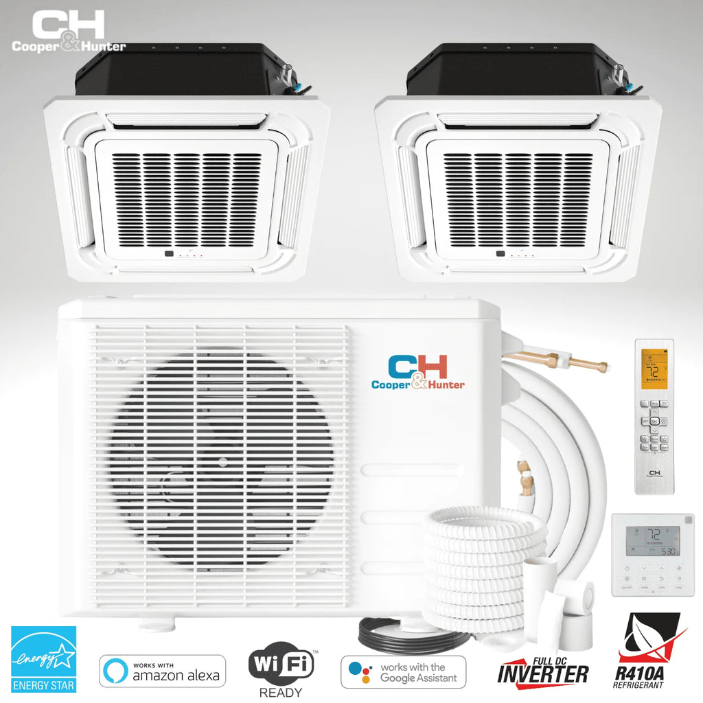 36000 BTU 230V Dual 2 Zone Mini Split Heat Pump Air Conditioner E16341