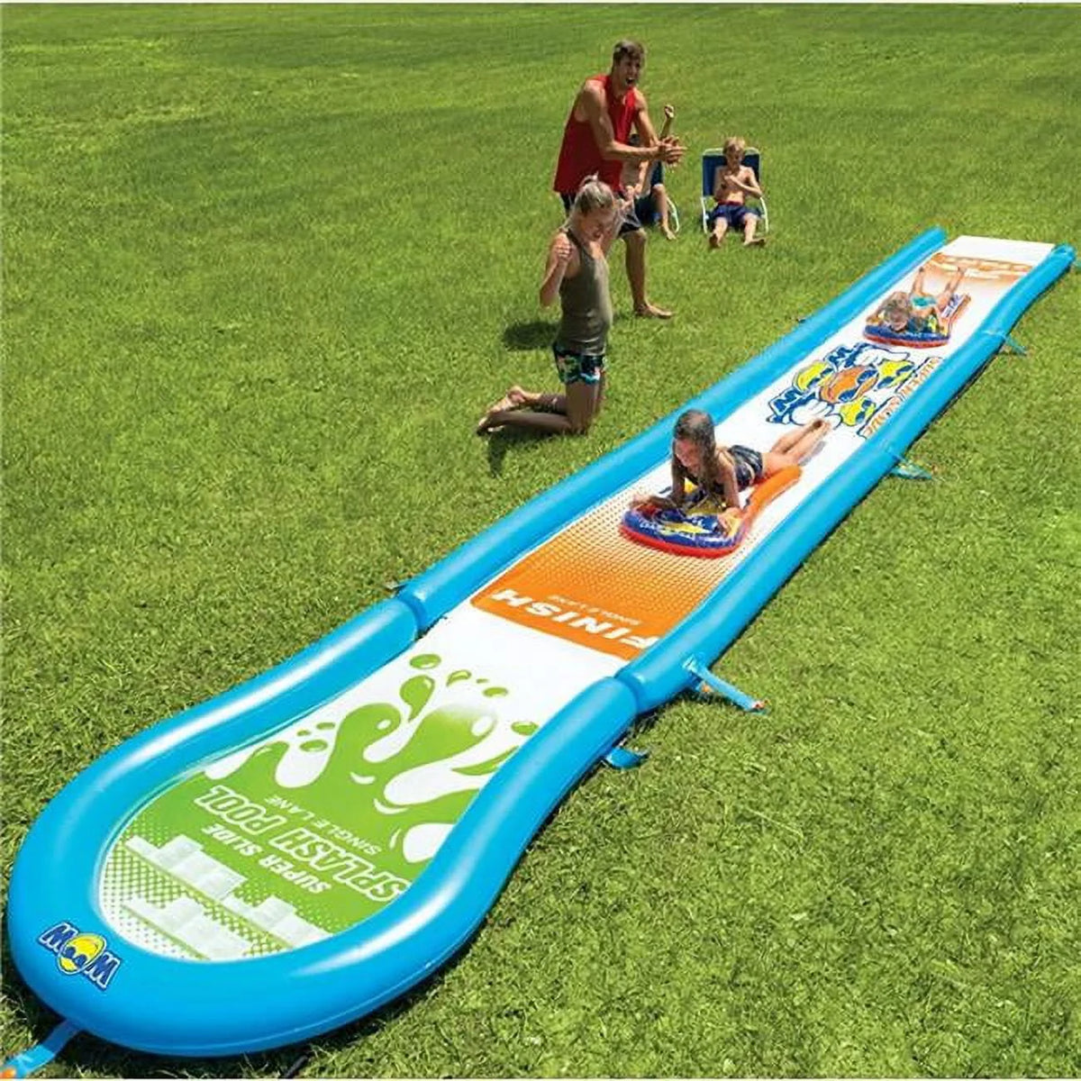 Backyard Lawn Slide with Attached Pool B9997