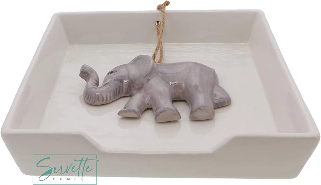 White Ceramic Napkin Holder K651917