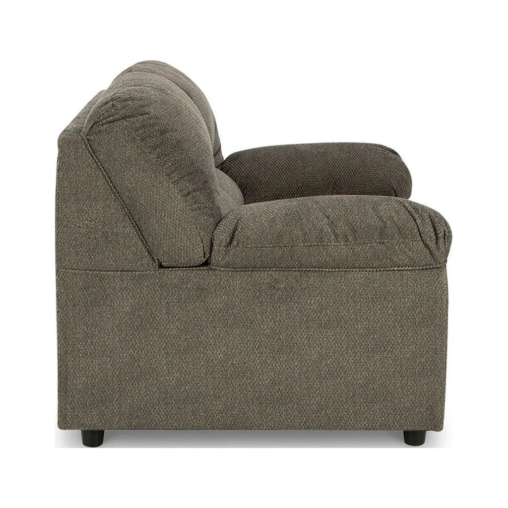Gray Fabric Wood Loveseat V5934