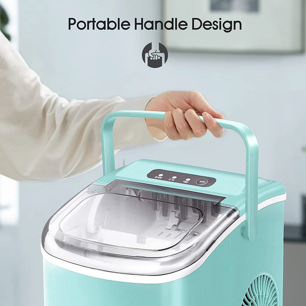 Portable Countertop Ice Maker with Handle, 26lbs/24H, Black Y434871