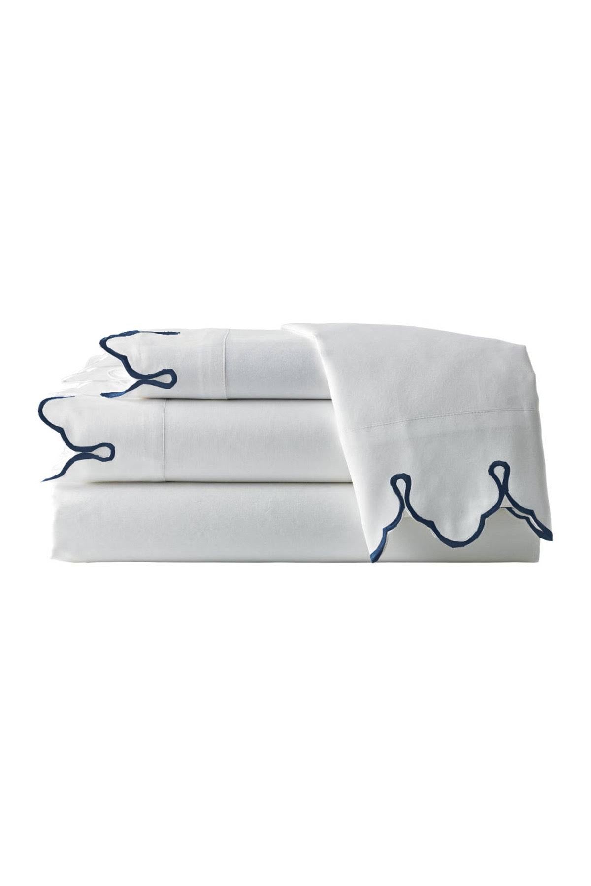 King Scalloped Embroidered Sheet Set S5609