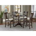 Round Extension Dining Table with 4 Chairs Set of 5 F6272