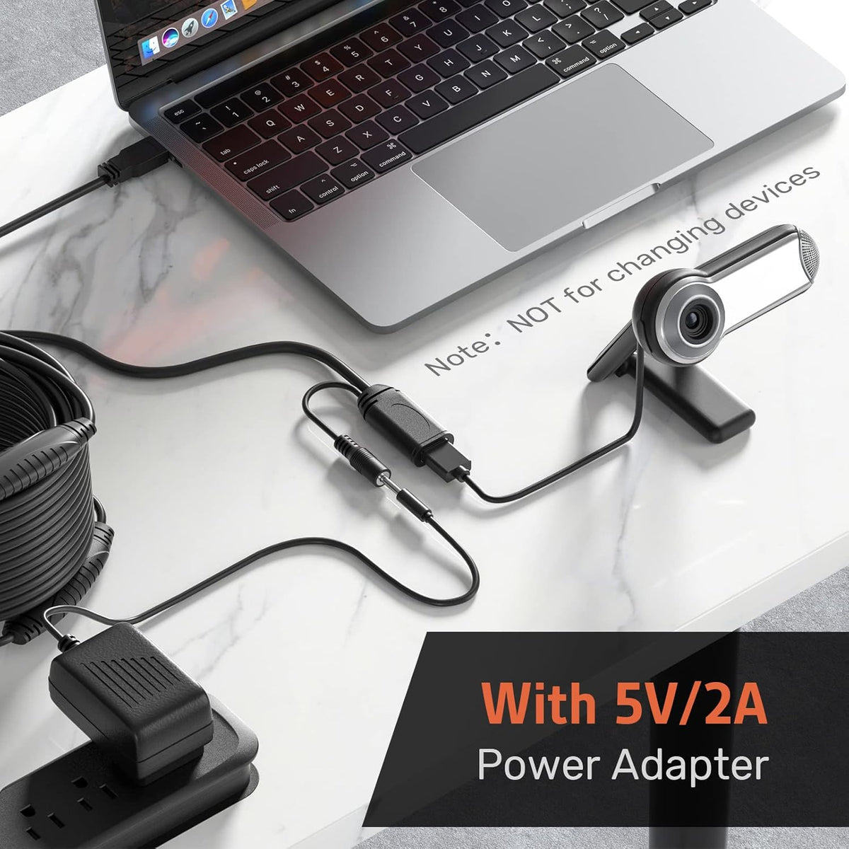 50 Feet Active USB 3.0 Male to Female Extension Cable with Power Adapter R1928