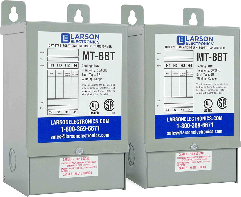 3 Phase Delta Buck/Boost Step-Up Transformer 208V Primary 222V Secondary 9.38 Amps 50/60Hz J490205