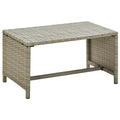 Beige Poly Rattan Coffee Table N104278