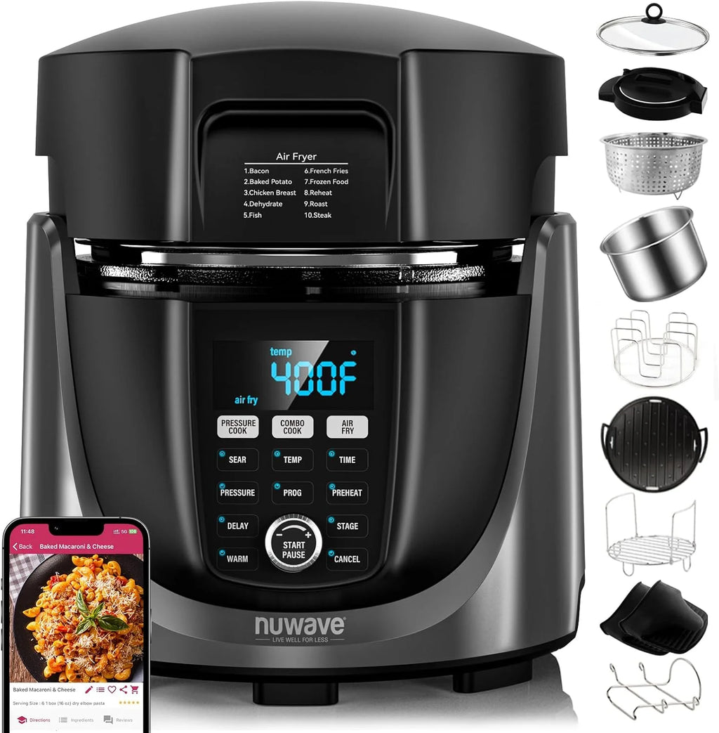 Air Fryer Electric Pressure Cooker and Grill Combo W3840
