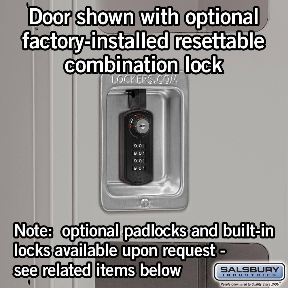 See-Through Metal Locker, Single Tier, 3 Wide, 6 Feet High, 18 Inches Deep, Tan J8535