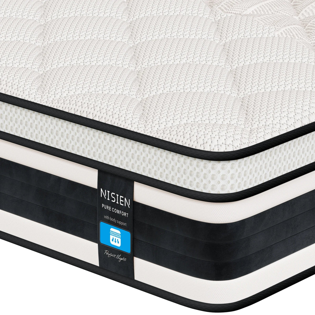 Queen Size 10 Inch Gel Memory Foam Hybrid Mattress T1739