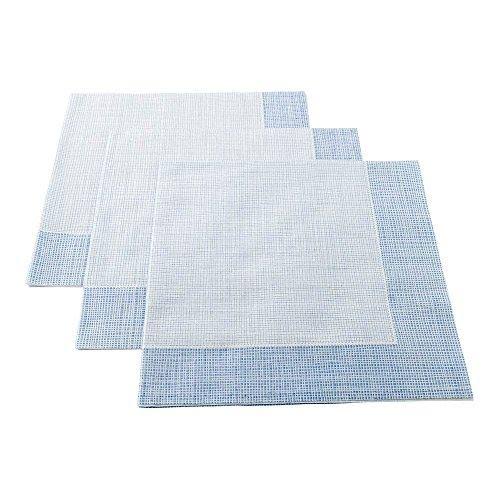 White with Blue Threads Disposable Napkins 16x16 Inches 600 Count R9878