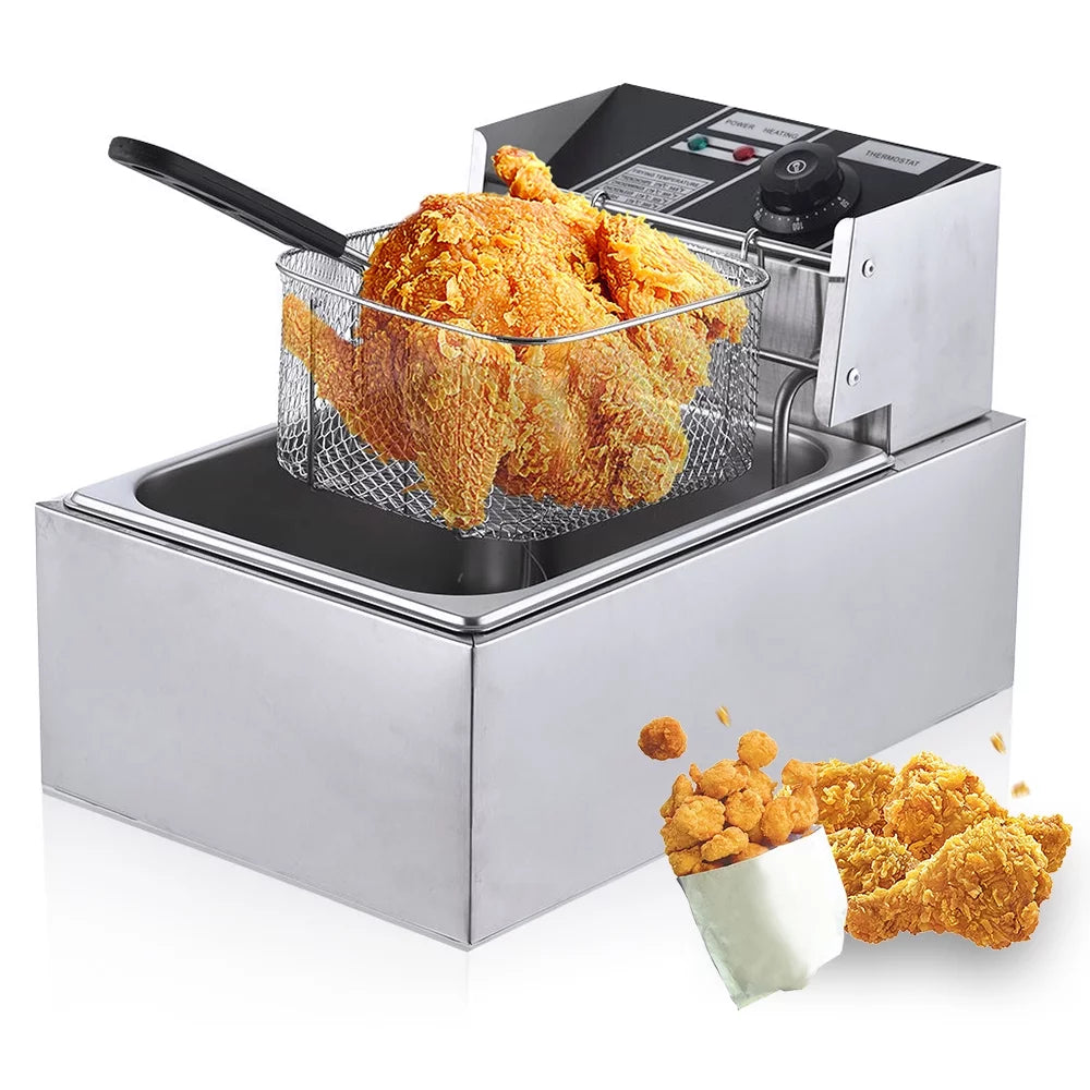 6L 2500W Stainless Steel Electric Fryer Q517145