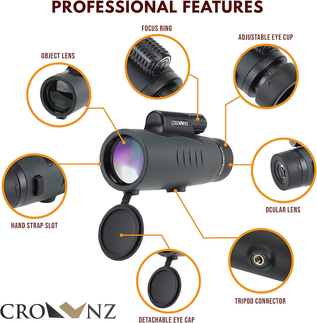 Waterproof Fog Proof High Power Monocular with Tripod Y188830