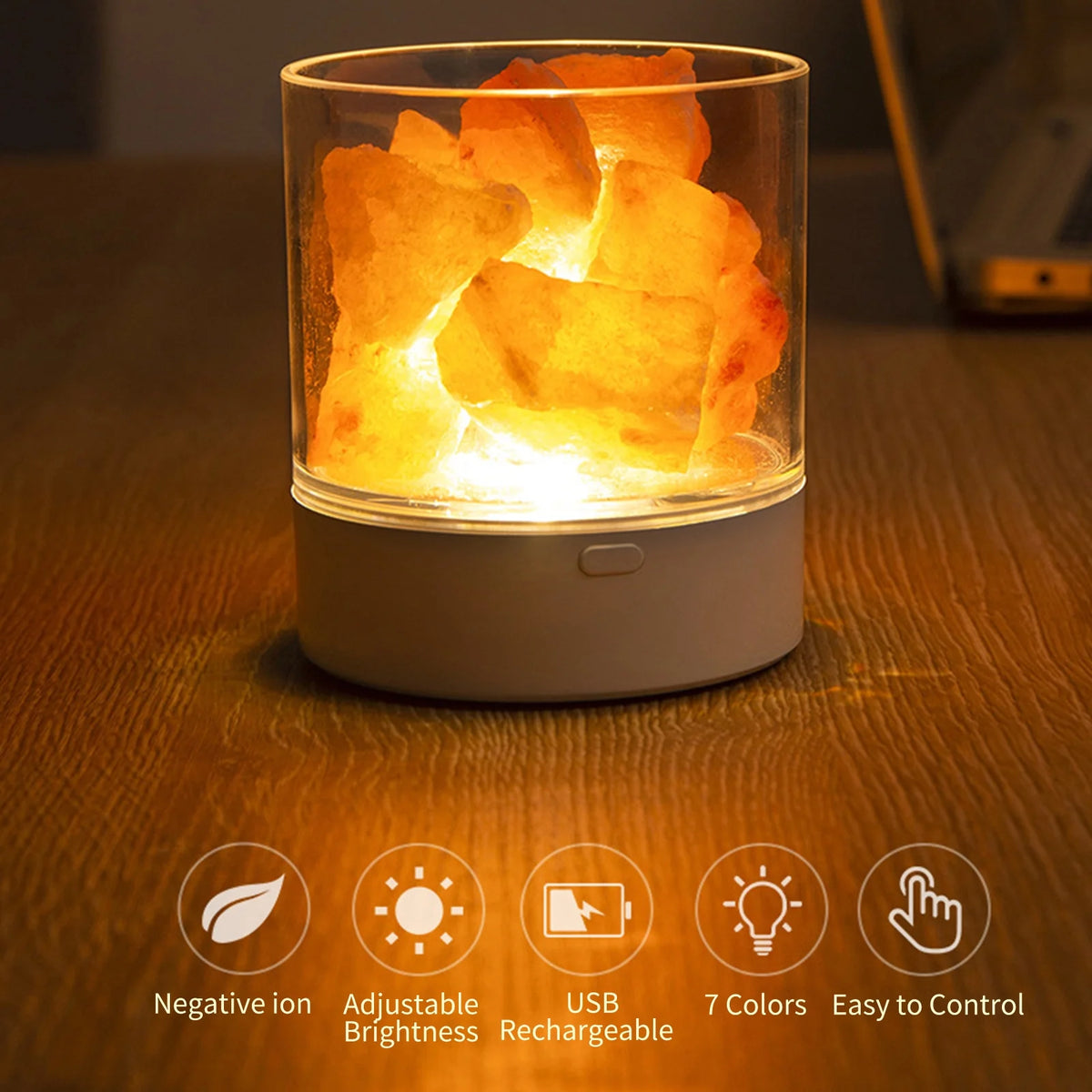 Himalayan Salt Stone Night Light LED Lamp I63612