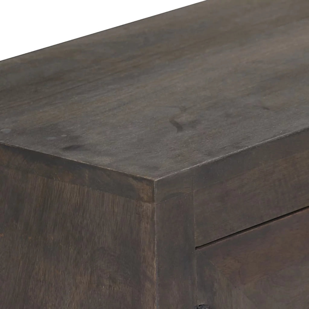 Mango Wood TV Stand with 2 Door Cabinet and 2 Storage Shelves Y5848