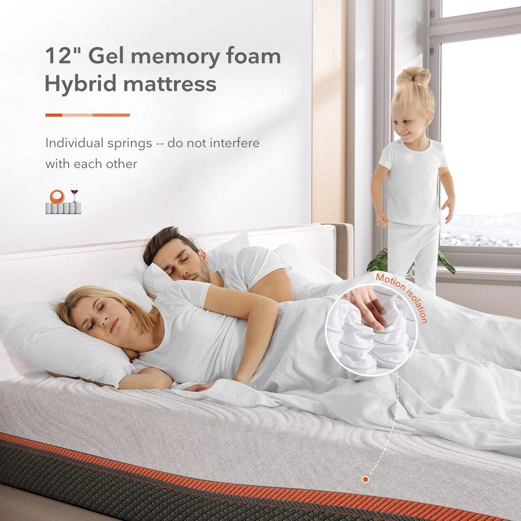 10 Inch Queen Memory Foam Pocket Spring Hybrid Mattress L8285