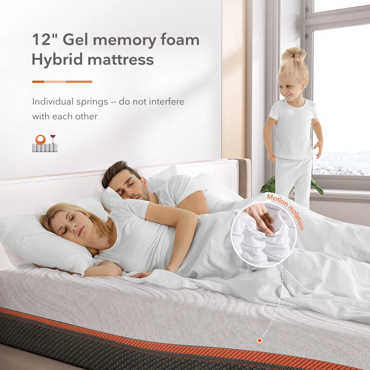 10 Inch Queen Memory Foam Pocket Spring Hybrid Mattress L8285