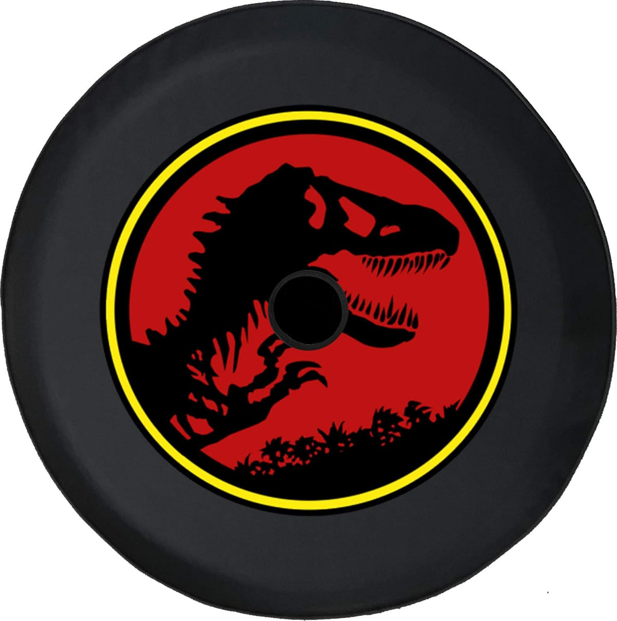 Black 33 Inch Spare Tire Cover with Backup Camera Hole P98635