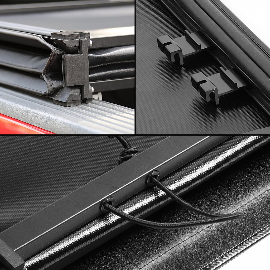 Tri-Fold Adjustable Soft Tonneau Cover D120